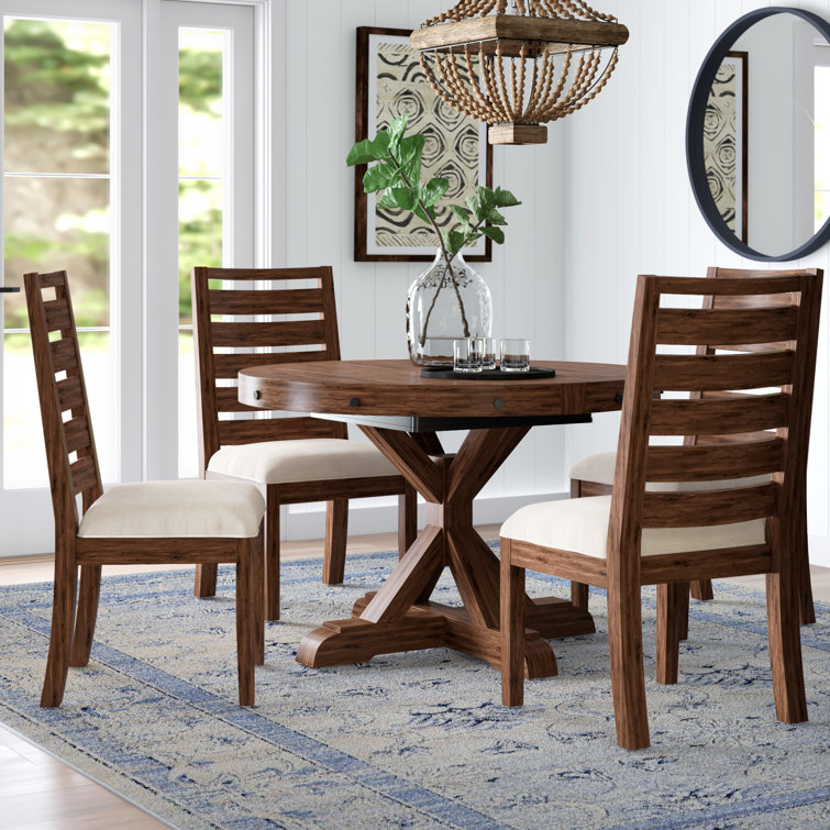 solid wood dining set for 4